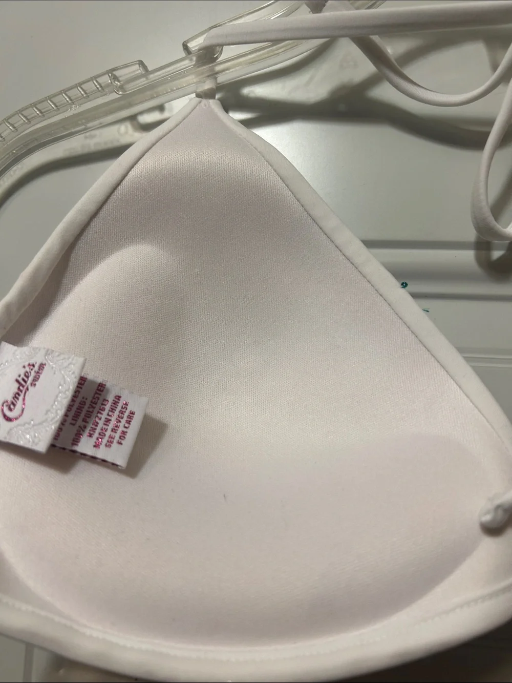Candie's Hot Pink Logo‎ Tag with Gold Accents